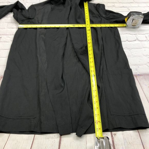 Mela Purdie Women Scarf Open Front Wrap Jacket Size 14 Large Black B199 -12 - Picture 2 of 13